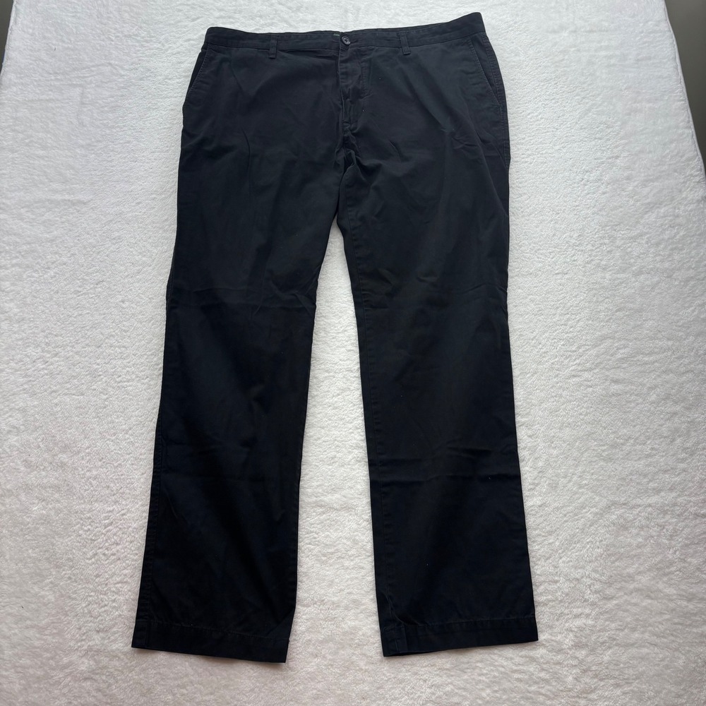 Lacoste Mens Black Cotton Chino Pants Straight Leg Size US 40 RN87651